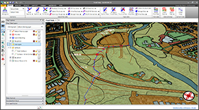 Define bank stations, flow lengths, ineffective flow areas, conveyance obstructions, levees and other riverine modeling data from CAD and GIS data. Assign cross section Manning’s roughness using GIS polygons or orthophoto base map image processing.